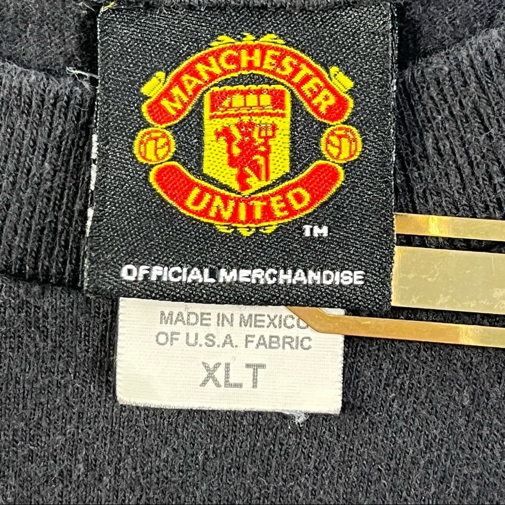 Manchester United Size XLT Black 100% Cotton TShirt MU LTD. - Picture 5 of 7